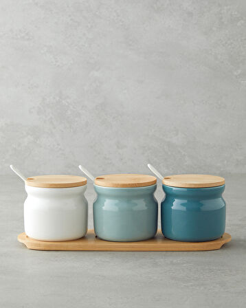 Lena Dolomite 3'lü Baharatlik 28,5x9,5 cm Renkli