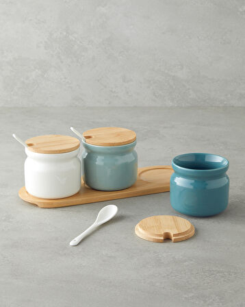 Lena Dolomite 3'lü Baharatlik 28,5x9,5 cm Renkli