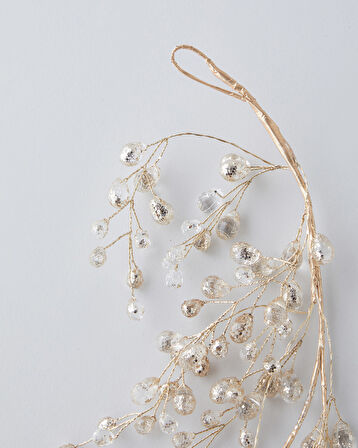 Goa Tek Dal Yapay Çiçek 42 cm Gold