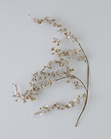 Glacier Tek Dal Yapay Çiçek 62 cm Gold