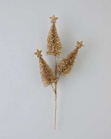 Pine Needle Tek Dal Yapay Çiçek 61 cm Gold