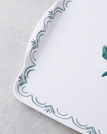 Verdant Melamin Kaydırmaz Tepsi 42x31 cm Yeşil