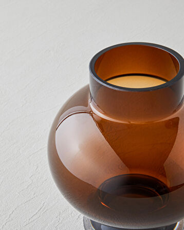 Adara Cam Vazo 20 cm Amber