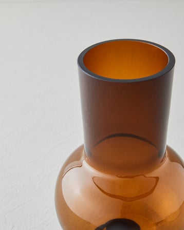 Adara Cam Vazo 25 cm Amber