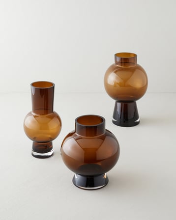 Adara Cam Vazo 25 cm Amber