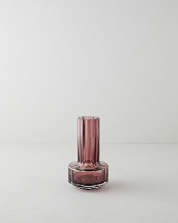 Alina Cam Vazo 20 cm Mor