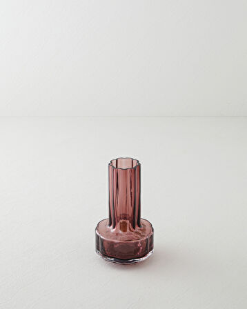 Alina Cam Vazo 20 cm Mor