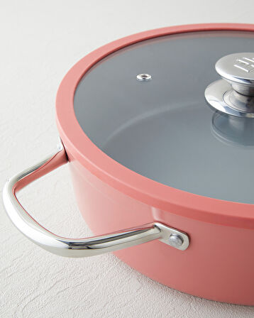 Venice CeraWell Tencere-Tava Seti 26-26 cm Pembe