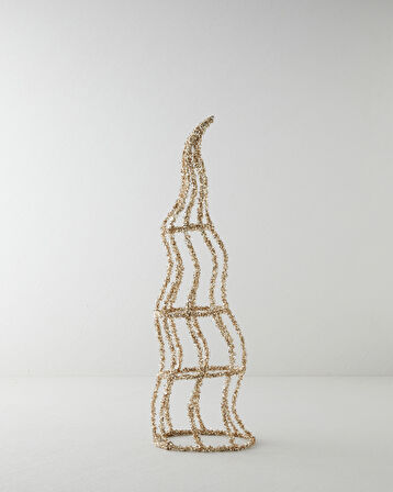 Koral Dekoratif Obje 56 cm Gold