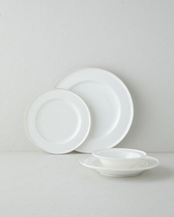 Savanna Bone Porselen Yemek Takımı 24 Parça 6 Kişilik Gold