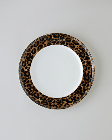 Leopardo Bone Porselen Yemek Takımı 24 Parça 6 Kişilik Kahverengi