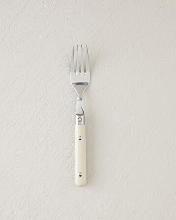 Pure Paslanmaz Çelik Çatal Kaşık Bıçak Tk. 18 Parça 6 Kişilik Krem