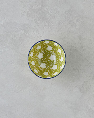 Plantopia Porselen Çerezlik 11 cm Beyaz - Yeşil