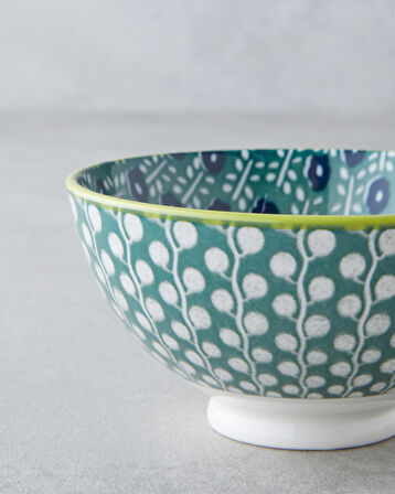 Plantopia Porselen Çerezlik 11 cm Koyu Yeşil