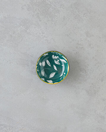 Plantopia Porselen Çerezlik 9 cm Lacivert-Yeşil