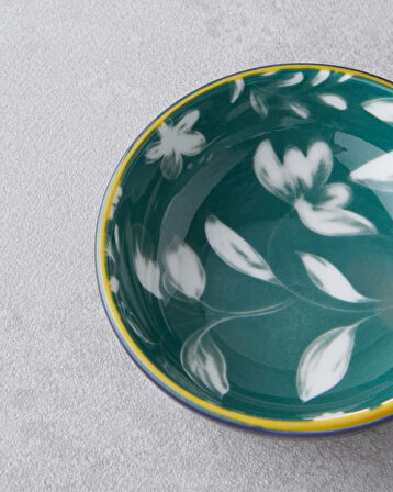 Plantopia Porselen Çerezlik 9 cm Lacivert-Yeşil