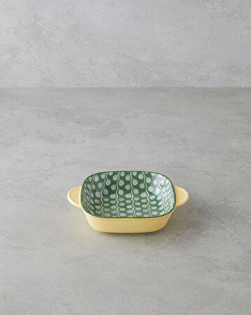 Plantopia Porselen Kayık Tabak 18x14 cm Yeşil