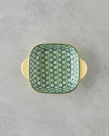 Plantopia Porselen Kayık Tabak 18x14 cm Yeşil