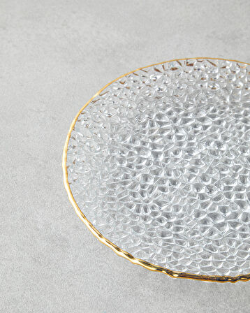 Giselle Cam Pasta Tabağı 16 cm Gold