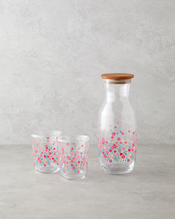 Auro Cam 3 Parça Su Takımı 1000 ml + 315 ml Renkli