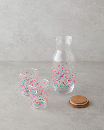 Auro Cam 3 Parça Su Takımı 1000 ml + 315 ml Renkli