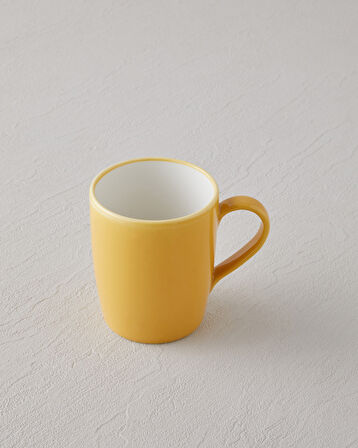 Sway Bone Porselen 2'li Kupa 290 ml Sarı