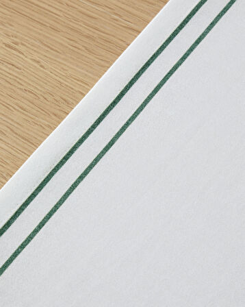 Ribbon Joy Polyester Runner 40x140 cm Yeşil-Beyaz