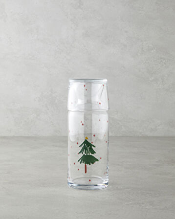 Winter Pine Cam Sürahi 700 Ml + 220 Ml Yeşil