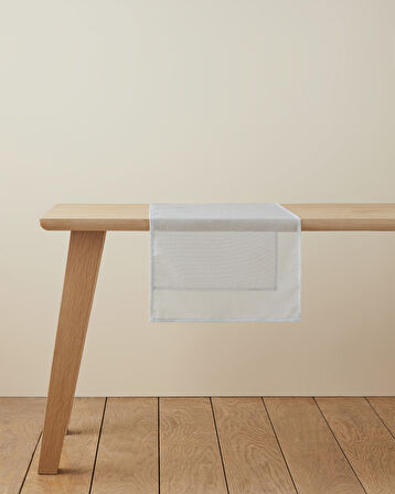 Nour Polyester Runner 45x145 cm Silver