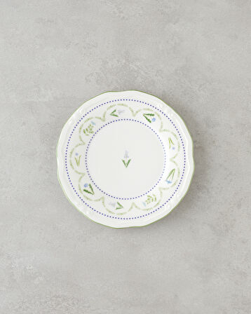 Lavender Porselen Kahvaltı Takımı 12 Parça 6 Kişilik Yeşil-Mavi