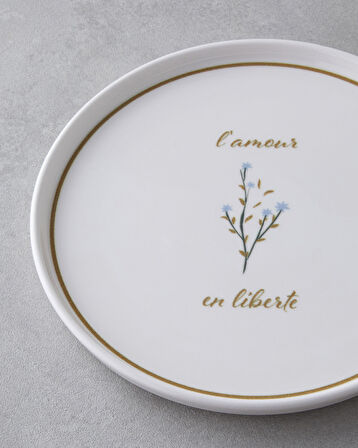 Bianca Seramik 6'lı Pasta Tabağı 20 cm Renkli