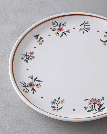 Lamour Seramik 6'lı Pasta Tabağı 20 cm Renkli