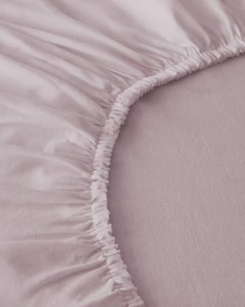 Novella Premium Soft Cotton Çift Kişilik Lastikli Çarşaf 160x200 cm Lila