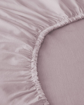 Novella Premium Soft Cotton Çift Kişilik Lastikli Çarşaf 160x200 cm Lila