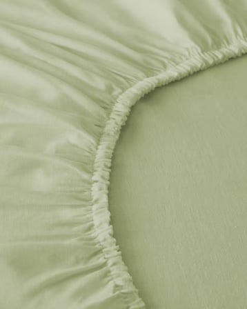 Novella Premium Soft Cotton Çift Kişilik Lastikli Çarşaf 160x200 cm Açık Yeşil