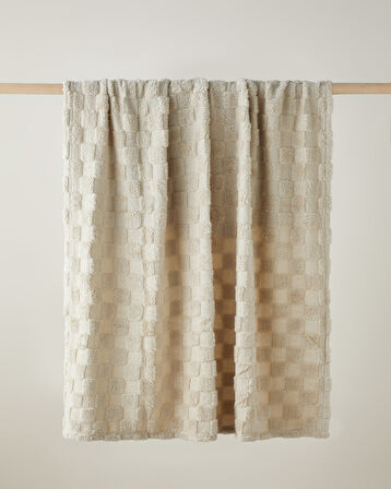 Fancy  Square Koltuk Şalı 120x160 cm Bej