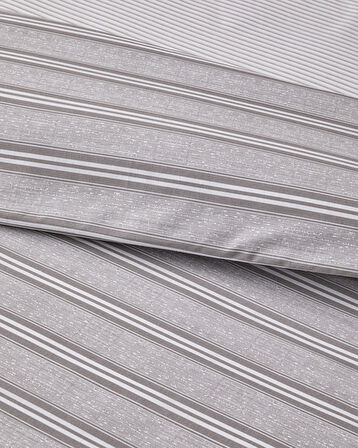 Sleek Lines Kolay Ütülenir Çift Kişilik Nevresim Takımı 200x220 cm Gri