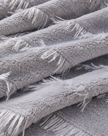 Tassel Dream Supersoft Tek Kişilik Battaniye 150x200 cm Gri