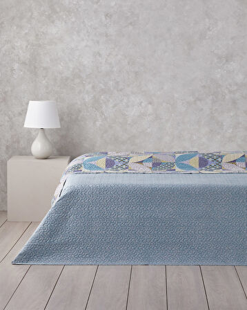 Patch Square King Size Çok Amaçlı Örtü 240x220 cm Yeşil