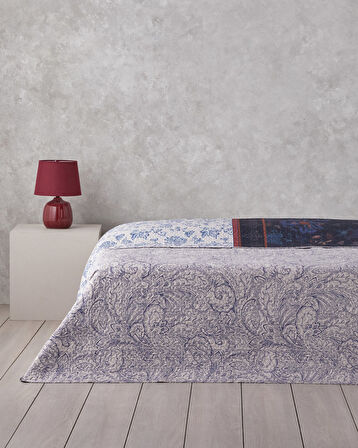 Flora Drape King Size Çok Amaçlı Örtü 240x220 cm Yeşil