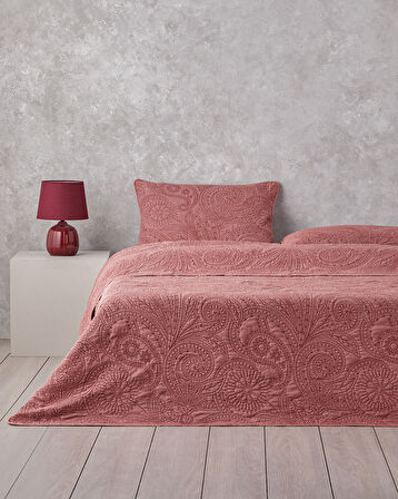 Jardin Belle Tek Kişilik Yatak Örtüsü Takımı 160x220 cm Bordo