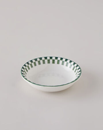 Gardenia Porselen Çerezlik 11 cm Beyaz - Yeşil