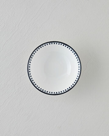 Monarch Porselen Kase 14 cm Siyah - Beyaz