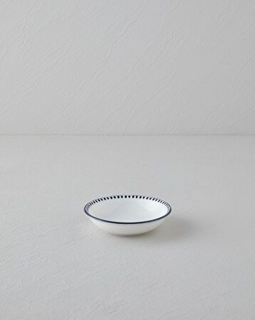 Black Dots Porselen Çerezlik 11 cm Siyah - Beyaz