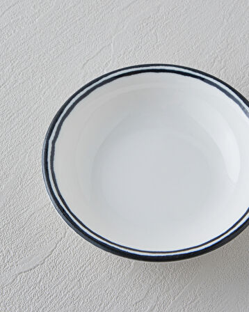 Black Lines Porselen Çerezlik 11 cm Siyah - Beyaz