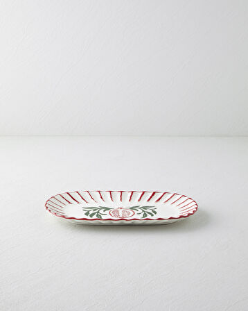 Etna Seramik Kayık Tabak 28,5x15,5 cm Kırmızı