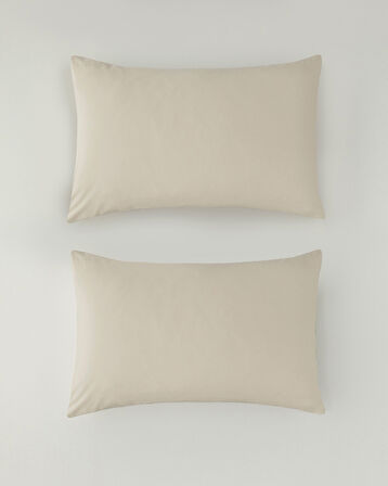 Novella Premium Soft Cotton 2'li Yastık Kılıfı 50x70 cm Krem