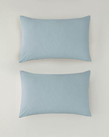 Novella Premium Soft Cotton 2'li Yastık Kılıfı 50x70 cm Açık Mavi