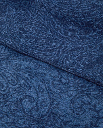 Paisley Dream Pamuklu Çift Kişilik Battaniye 200x220 cm Lacivert