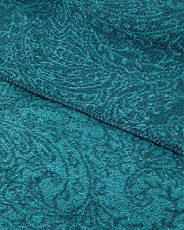 Paisley Dream Pamuklu Tek Kişilik Battaniye 150x200 cm Koyu Yeşil